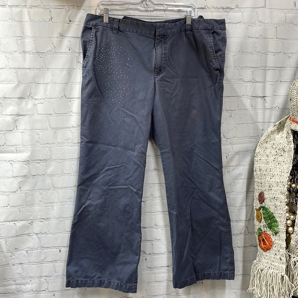 Old Navy Vintage Cotton wide leg crystal detail 18 Short Pants